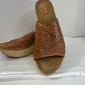 Clark’s Wedges No Label for Sz fit like 9 Light Brown